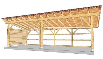 Pergolato per auto - Carport