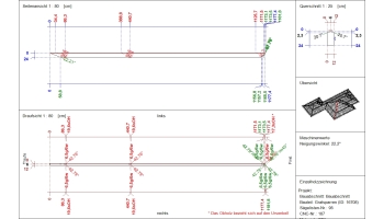 Disegni tecnici quotati di ogni singolo pezzo dell’orditura